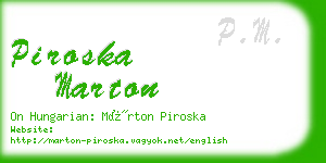 piroska marton business card